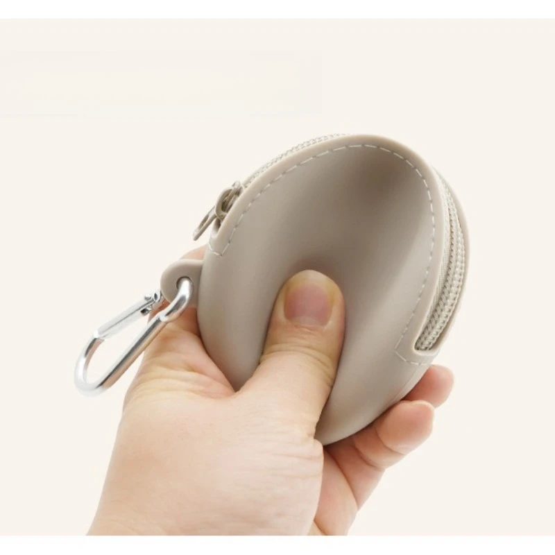 Silicone Storage Pouch Hanging Outdoor Keychain Holder for Data Cable Bluetooth Earphones Small Items Organizer Coin Purse