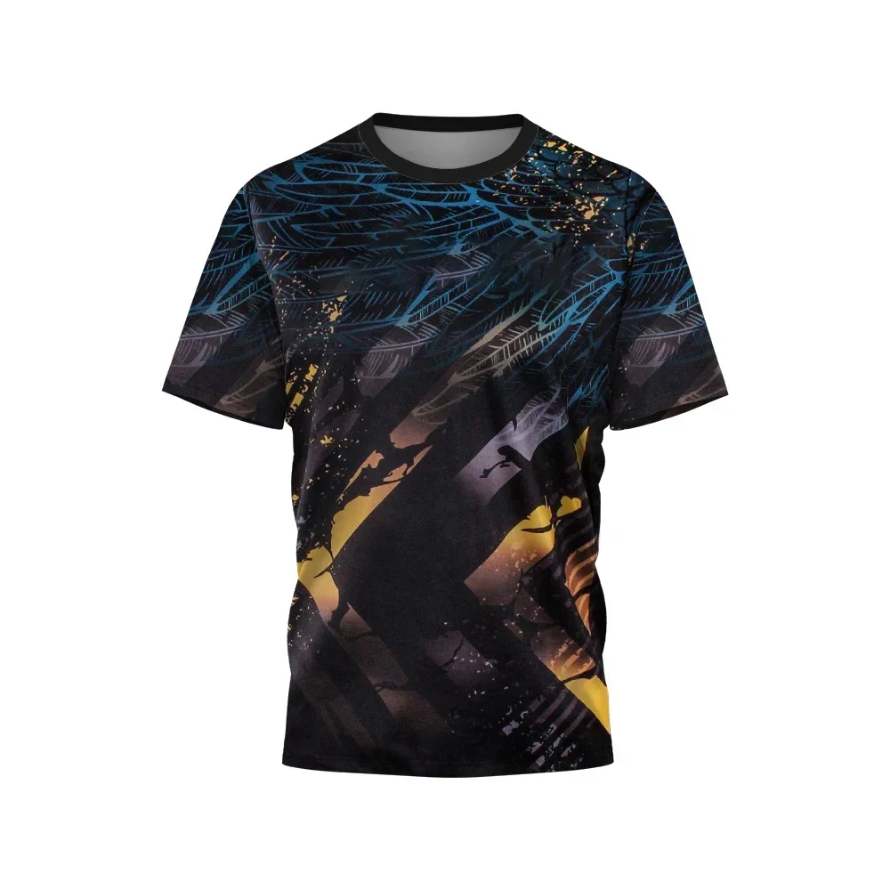 

Fashion Sports Element Style Large Size T Shirt For Men Tight Fitting O-neck Short Sleeve Clothing Comfortable Material Male Top