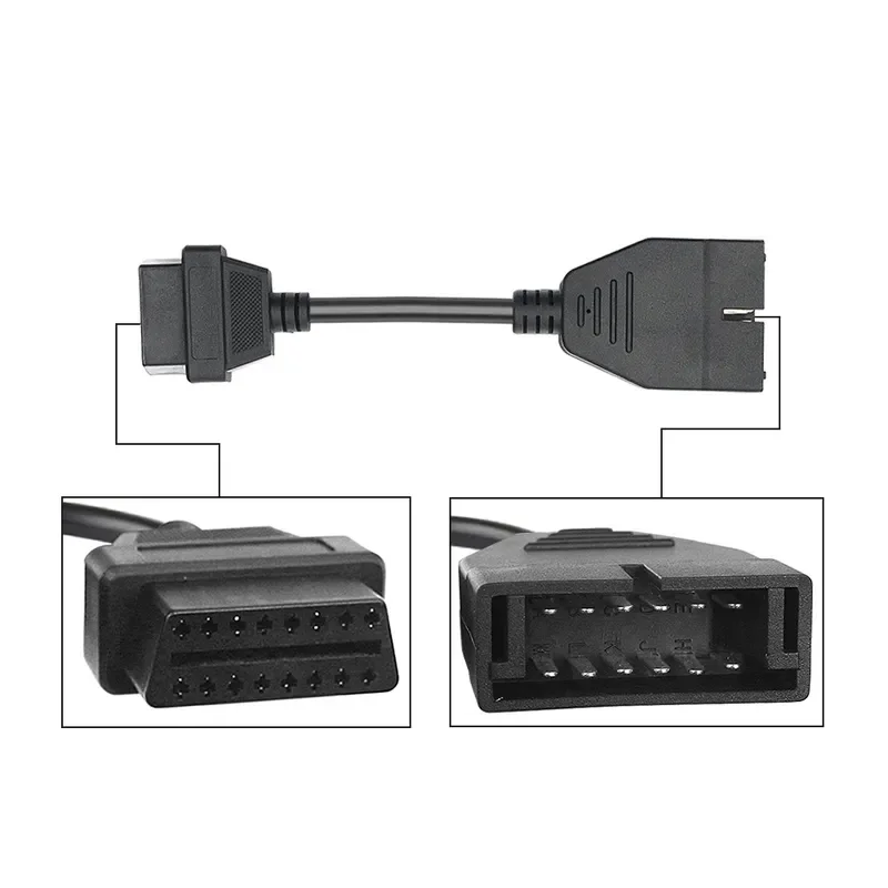 For GM 12 Pin to OBD1 to OBD2 16 Pin Connector Adapter Cable Diagnostic Interface