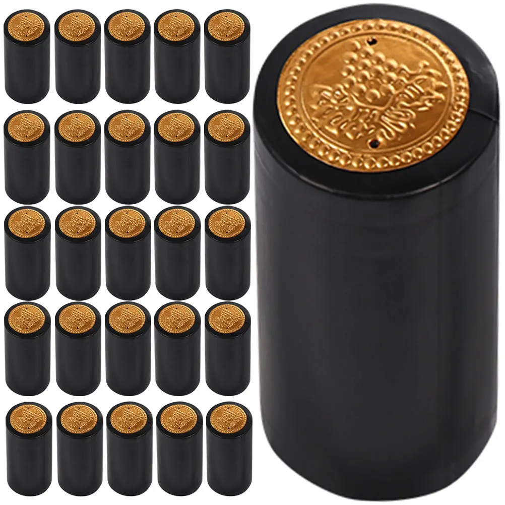 

200 Pcs Bottle Seals Heat Shrink Film Disposable Bottle Caps Wedding Supplies Shrink Wrap Stoppers Plastic