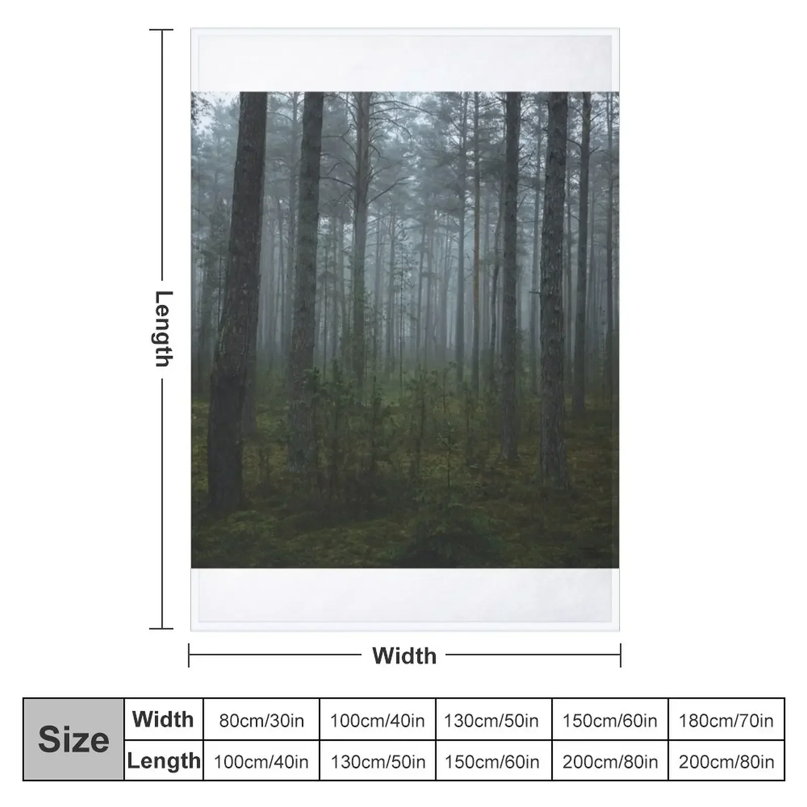 Misty forest Throw Blanket Winter beds Summer Single Blankets