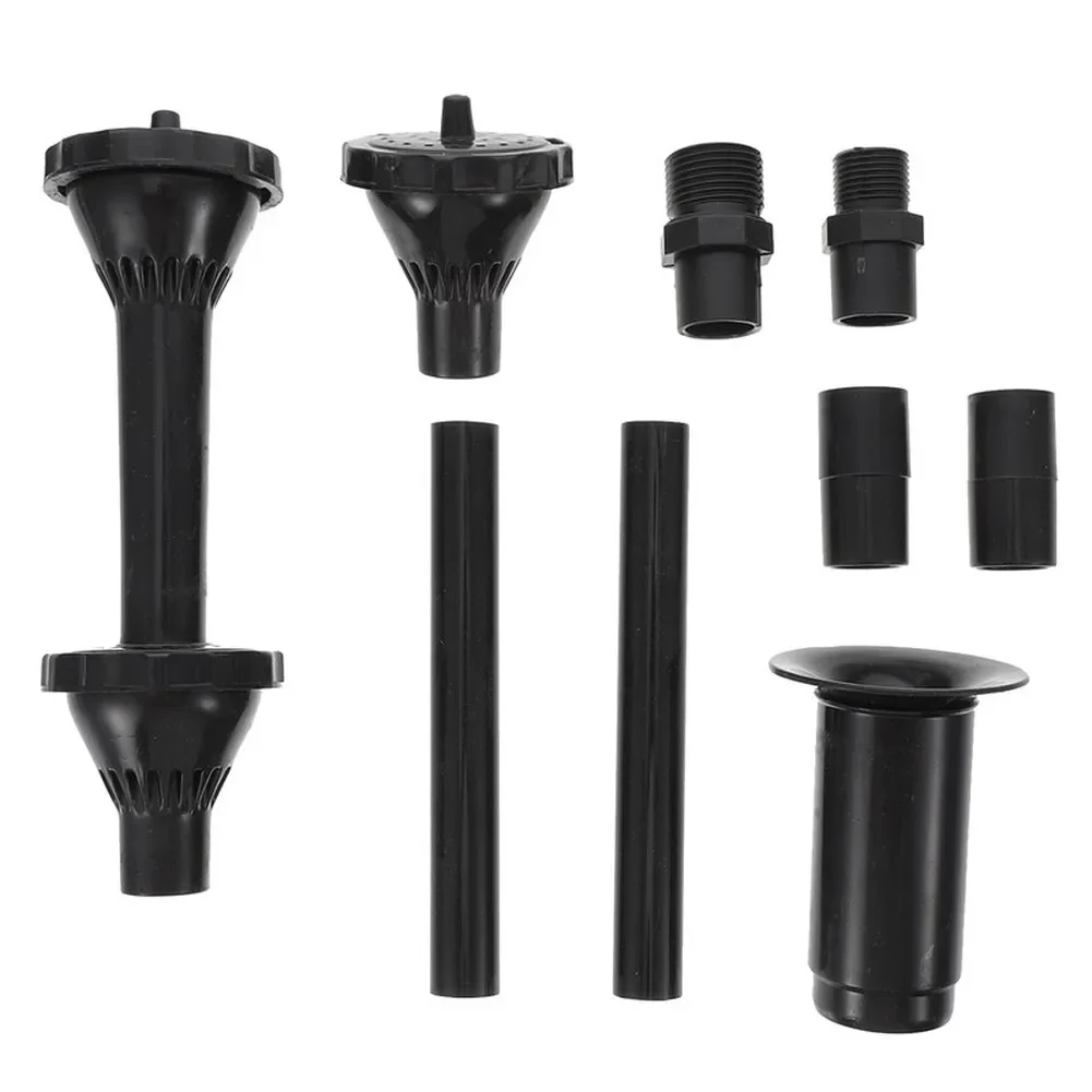 1/2-inch And 3/4-inch Plastic Fountain Nozzle Set For Garden Pond Fountains With Adjustable Height And Extension Tube