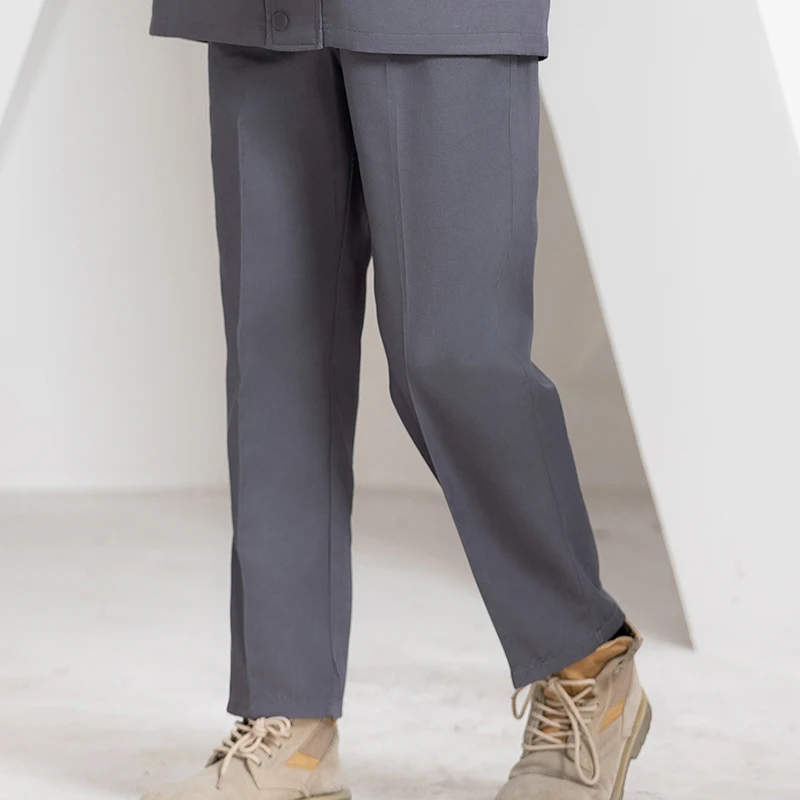 Pantaloni da Lavoro Larghi e Resistenti per Operai Edili e Meccanici, in Tessuto Misto Cotone e Poliestere