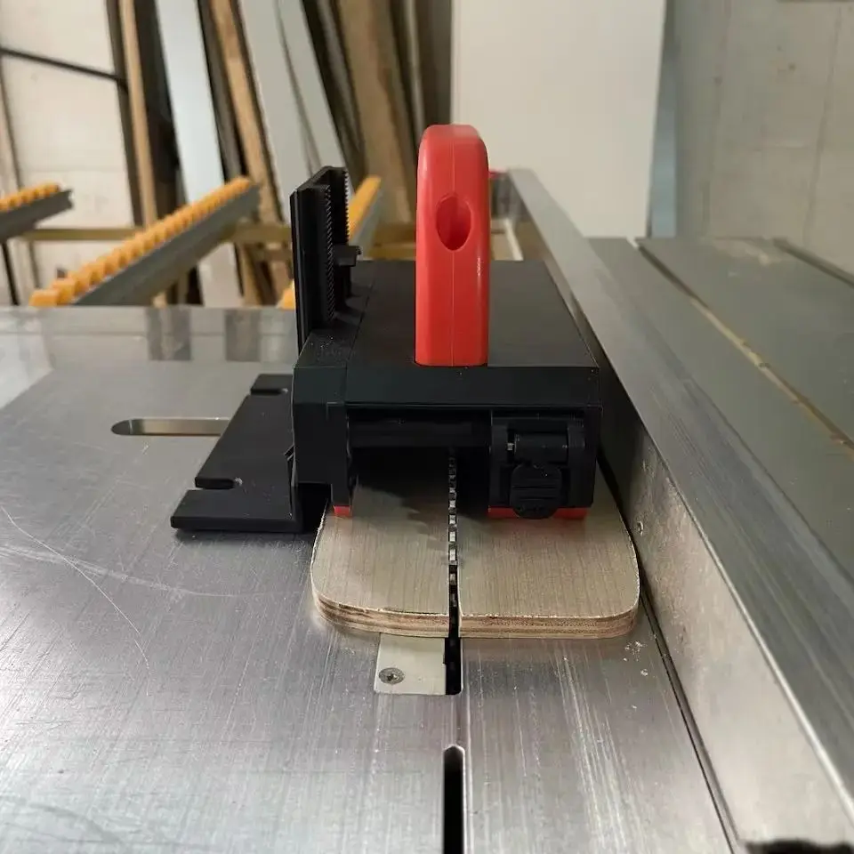 Pulsador de bloque de empuje de sierra de mesa, accesorios de carpintería ajustables, seguro y estable para enrutador, banda de Jointer, eyector de