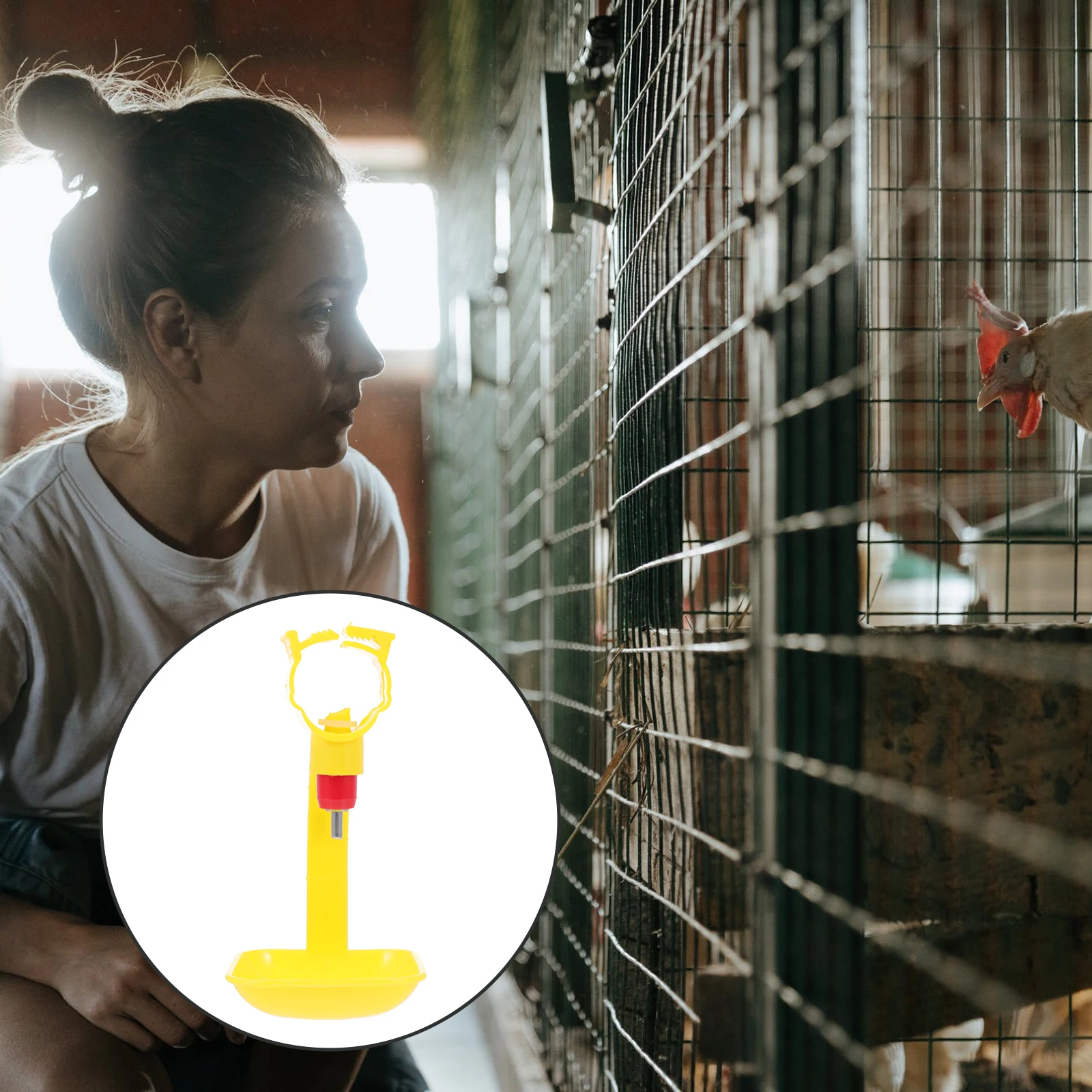 

10pcs Chicken Water Drinker Large Capacity Farm Supplies For Poultry Nipples Drinker Hanging Degree Rolling Ball