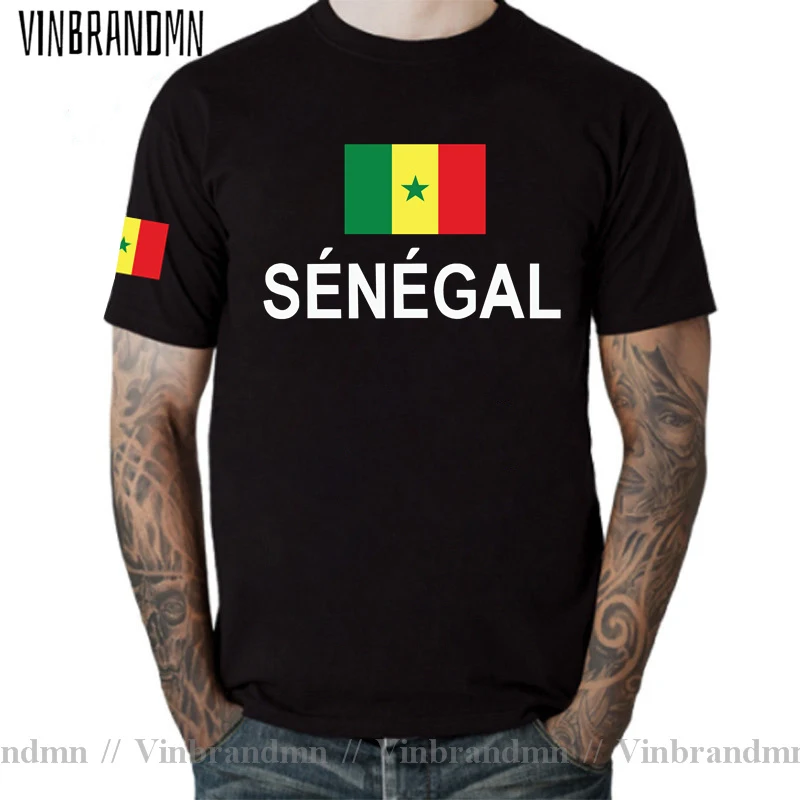 Camiseta Senegal SEN para hombre, camisetas del equipo nacional, Camiseta 100% de algodón, ropa, camisetas, futbolista deportivo de campo senegalés, 2021