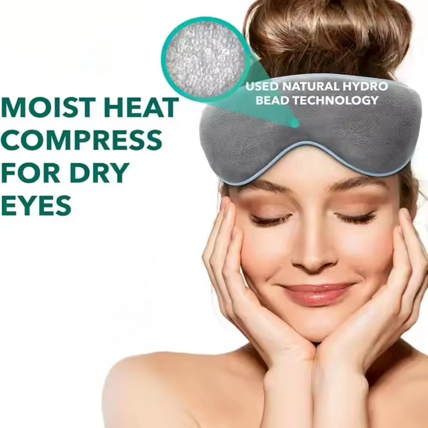 Weighted Eye Mask for Sleeping, Blackout Sleep Mask Cooling and Soft Reversible, Heavy Blindfold for Airplane Travel, Nap