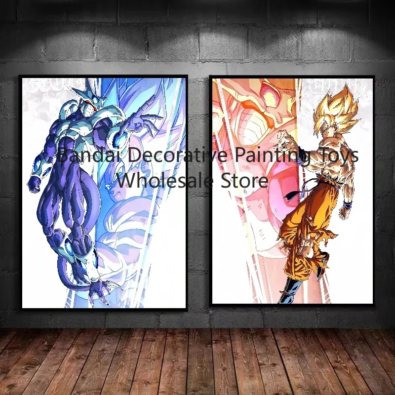 Classic Japanese Anime Goku Vegeta HD Canvas Painting Dragon Ball Poster Prints Mural Pictures Wall Art Living Room Home Decor