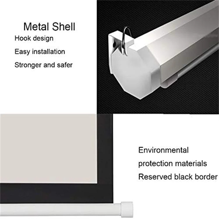 120 150 Inch Alr Electronic Projector Movie Screens 4K HD 16:9 Anti-light Electric Projection Screen For Home Office Classroom