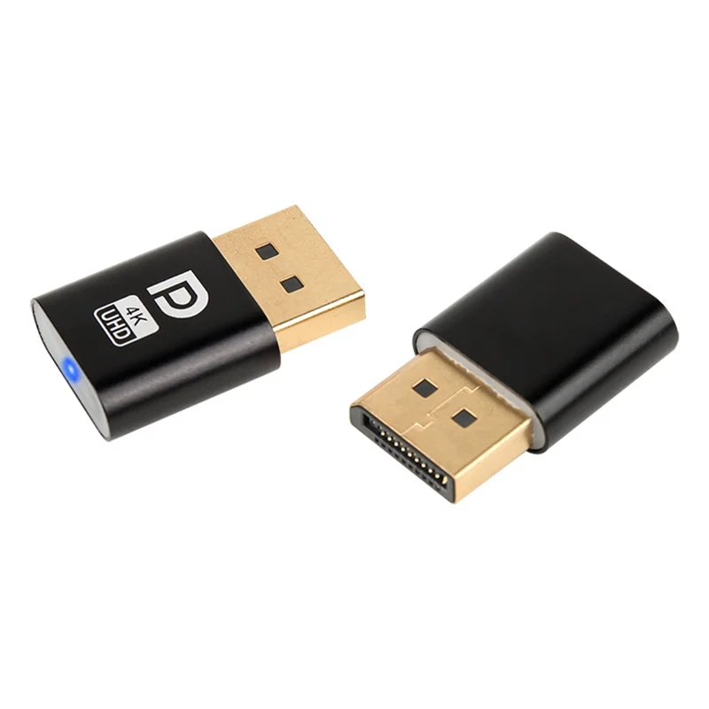 AEF7-4K Displayport Dummy Plug DP adaptador de pantalla Virtual DP Dummy Plug EDID accesorios de emulador fantasma sin cabeza para PC