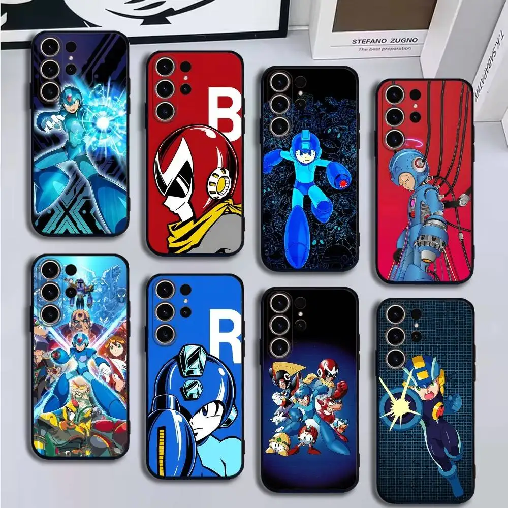 

R-Rockman M-Megaman Game Phone Case For SamsungS25,24,21,22,23,30,Ultra,20,Plus,Fe,Lite,Note,10,9,Soft Black Cover
