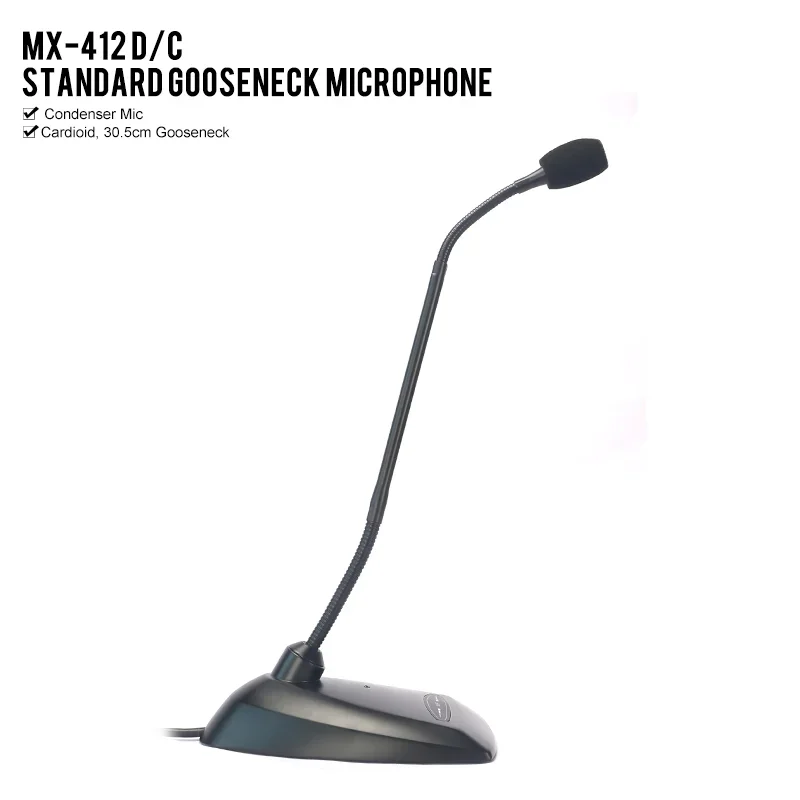 

Free Shipping MX412 MX-412 DC KEBIT Gooseneck Conference Microphone Wired Desktop Cardioid For shure Mic