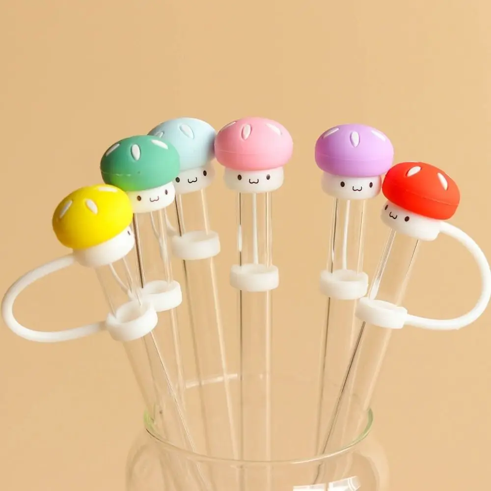 

Cute Silicone Mushroom Straw Topper Leakproof Dustproof Straw Tips 10mm Straw Stopper Party