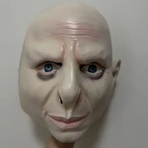 Voldemort Role Playing Mask Magic School Tom Marvolo Riddle Headwear Horror Bald Latex Mask Halloween Mask Party Mask