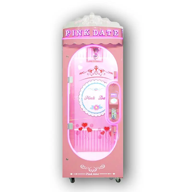 

Commercial Pink Claw Machine Coin Operated Prize Arcade Cabinet Mini Crane Game Vending Equipment for Mall Store