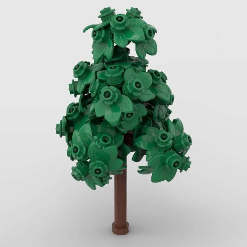 136 elementów MOC Creator Małe liściaste drzewko letnie Model Klocki konstrukcyjne Architektura Pomysł na prezent świąteczny Zabawka z klocków Edukacja Dzieci