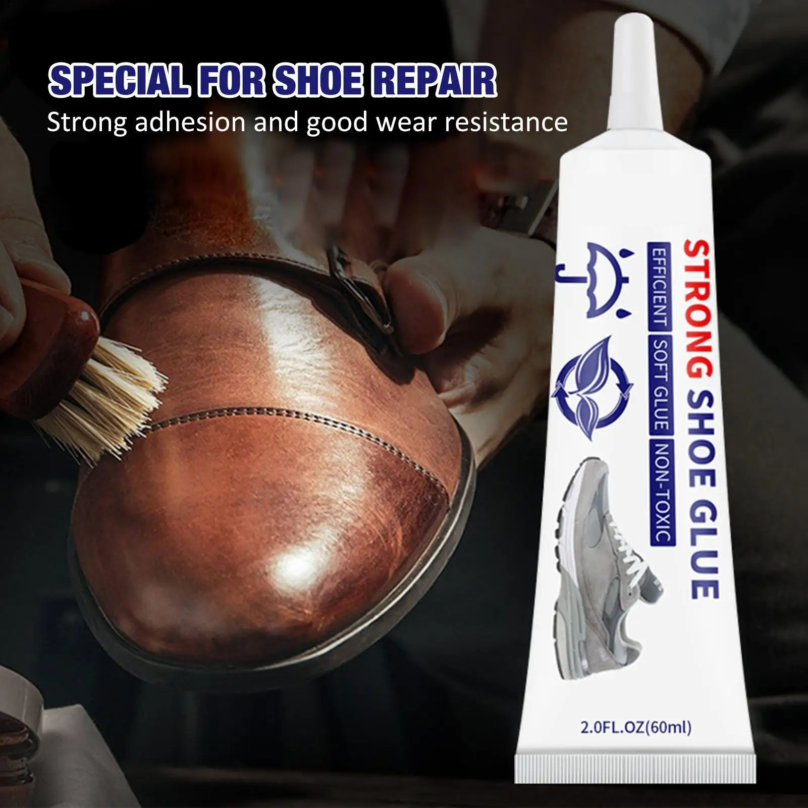 60ml Super Strong Shoe-Repairing Adhesive Universal Waterproof Shoe Sealers for Sneakers Boot Leather Fast Repair Glue