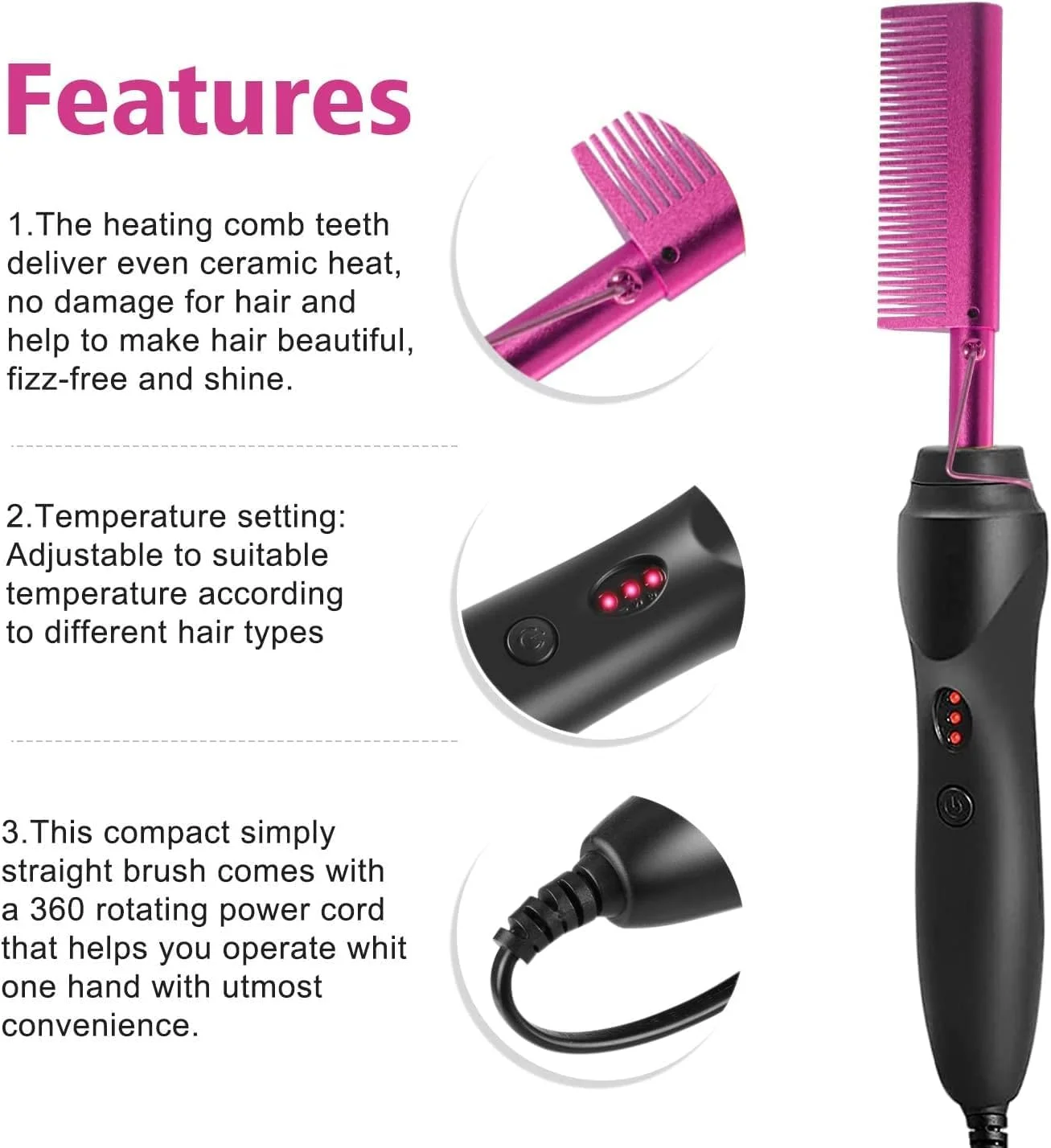 Electric Hot Comb Styler 4