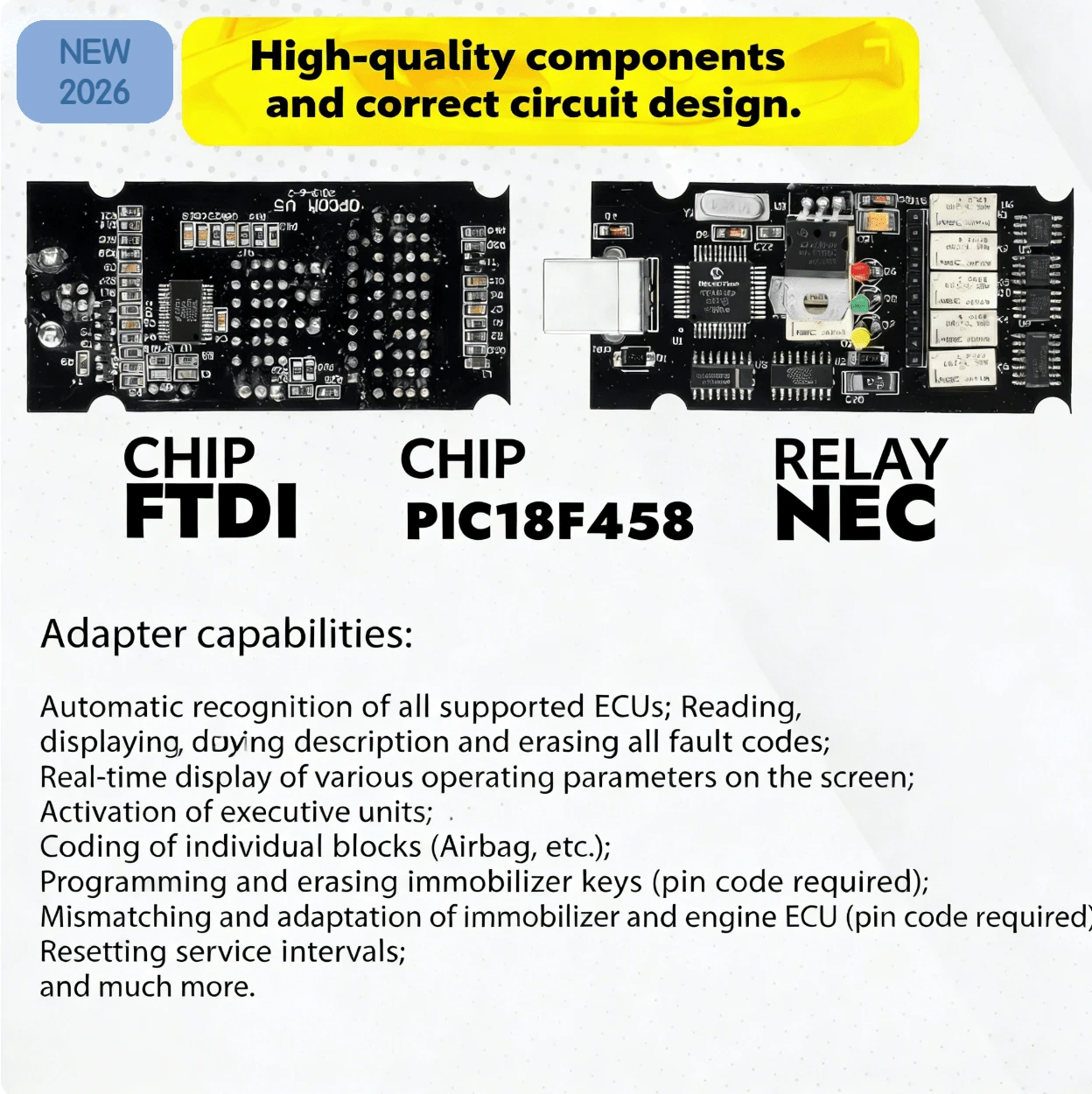 Newest 2026 Opcom 1.99 For Opel Full Chip OP-COM V1.99 FTDI