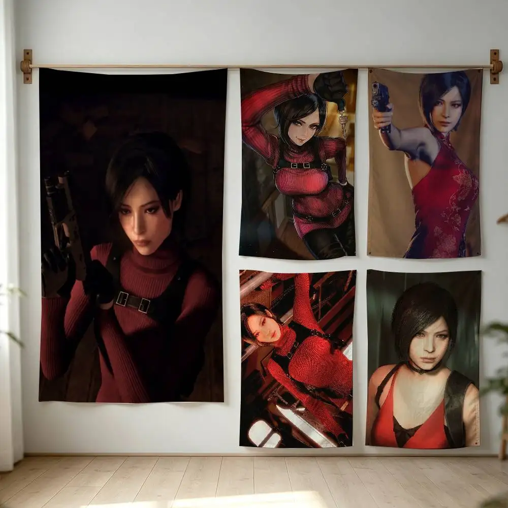 Ada Wong R-Resident E-Evil Flag Digital Printing Banner for Garage Wall Out Door Decoration