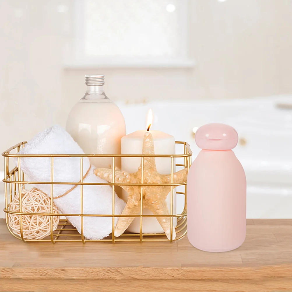 

4pcs Pink Squeeze Bottles 100ml Travel Toiletries Shampoo Conditioner Shower Gel Leak Proof Reusable Lightweight Bottles
