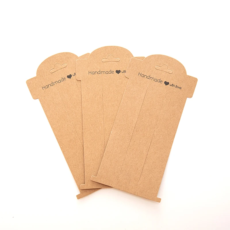 50pcs Jewellery Packing Card DIY Package Tag For Necklace Bracelets Headband Hair Rope Display Holder Cardboard