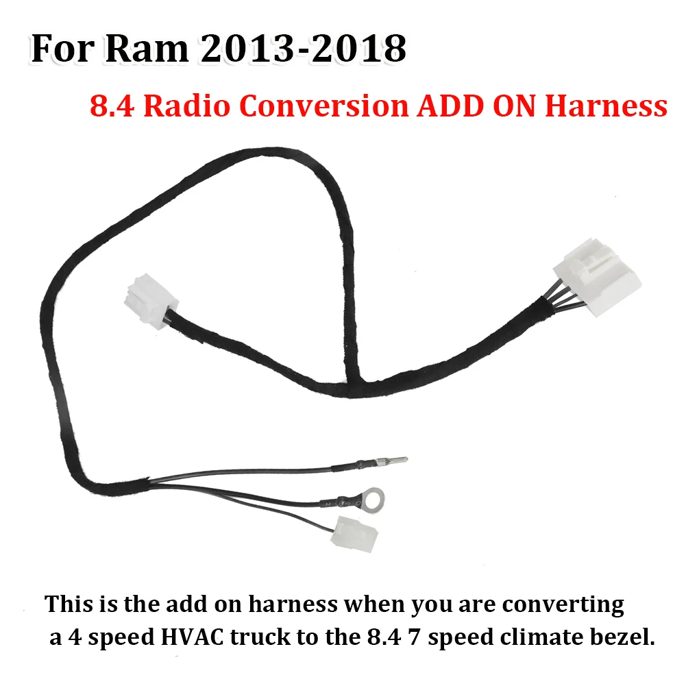 

1 шт. радиоконвертация ADD ON жгут для Ram 8.4 Radio 2013 2014 2015 2016 2017 2018 4-скоростной вентилятор HVAC на 7 скоростей