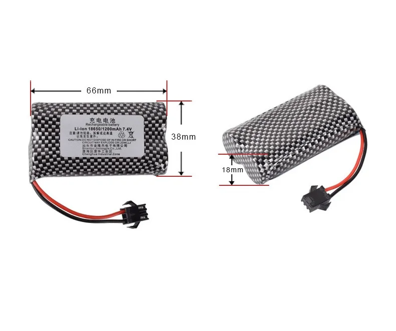 7.4v 1200mAh akumulator litowo-jonowy SM-3P 2 kable wtyczka z ładowarką do zegarka wykrywanie gestów Twisted R/C samochód kaskaderski 18650 7.4v