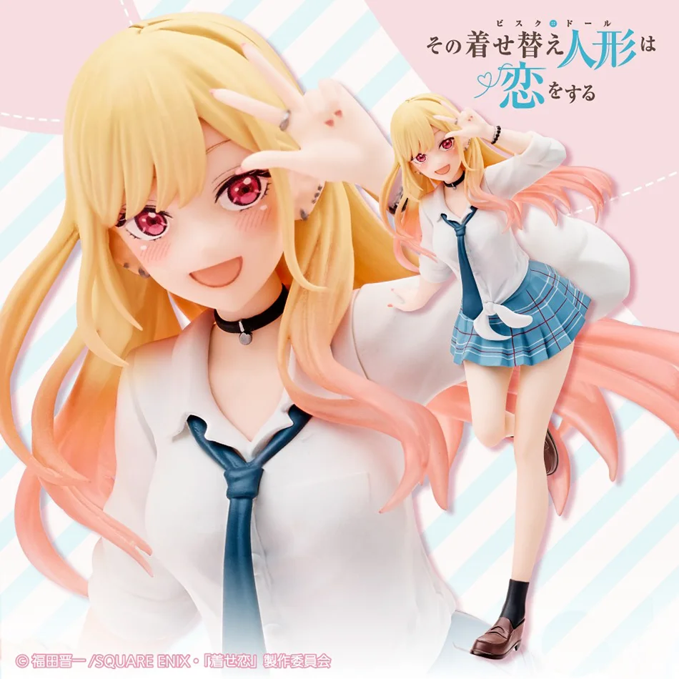 Heißer My Dress-Up Darling Marin Figur Anime Schuluniform-Stil Actionfigur Sammlerstück PVC-Modell Puppe Desktop-Ornament Geschenk