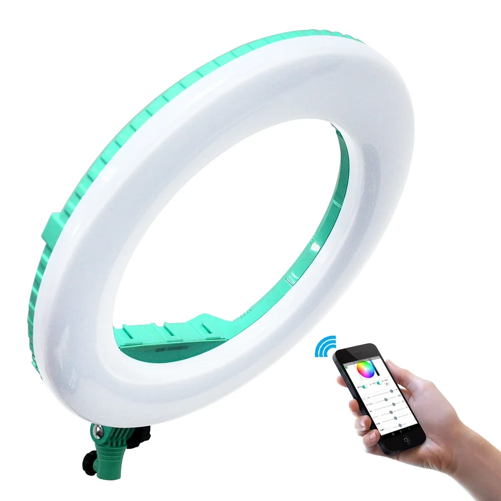 

Yidoblo AX-480DII Bluetooth APP Control Warm Lamp; Cold Color Ring Lamp 2800-9900K Makeup Tattoo Beauty Salon Ring Light LED Kit