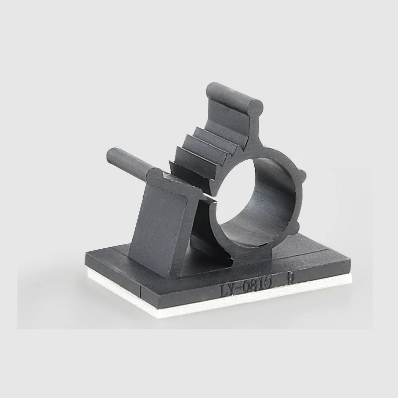 100PCS Self-Adhesive Cable Organizer Clips Adjustable Desktop Wire Management USB Winder Line Clamp Sticky Holder Black