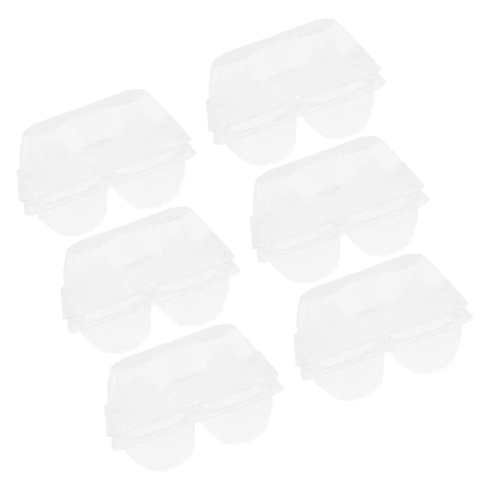 

6 Pcs Egg Tray Clear Cartons for Packing Portable Storage Container Pvc Holder Refrigerator