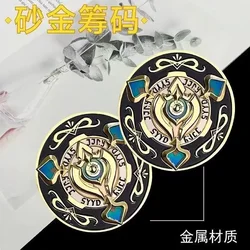 Hot Honkai:Star Rail 3D Metal Embossed Coins Currency Aventurine's Token for Trailblazer Souvenir Cosplay Props Accessories Gift