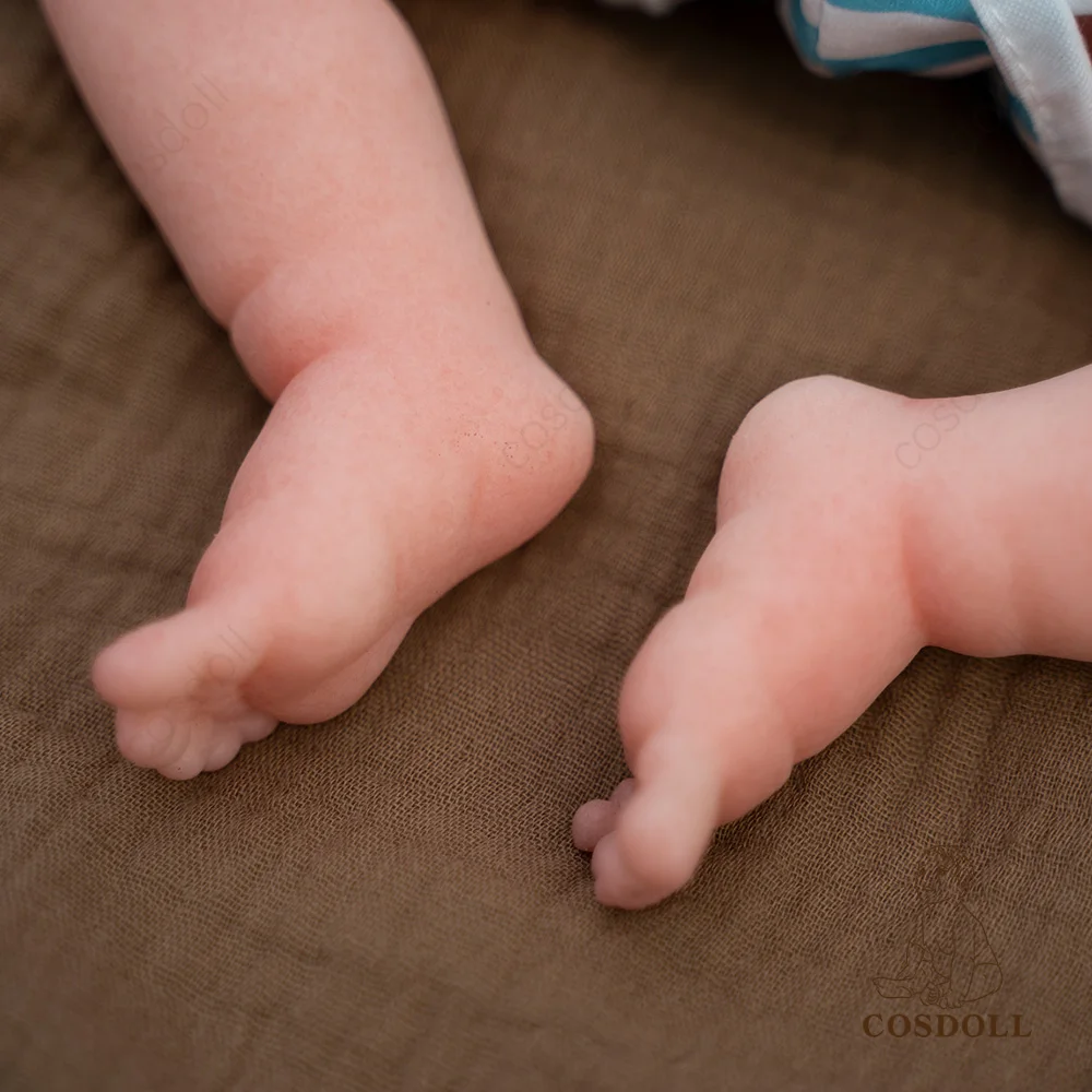 Cosdoll 40cm 2200g 100% corpo inteiro silicone reborn boneca realista olhos fechados masculino brinquedos do bebê menino para crianças bonecas presente