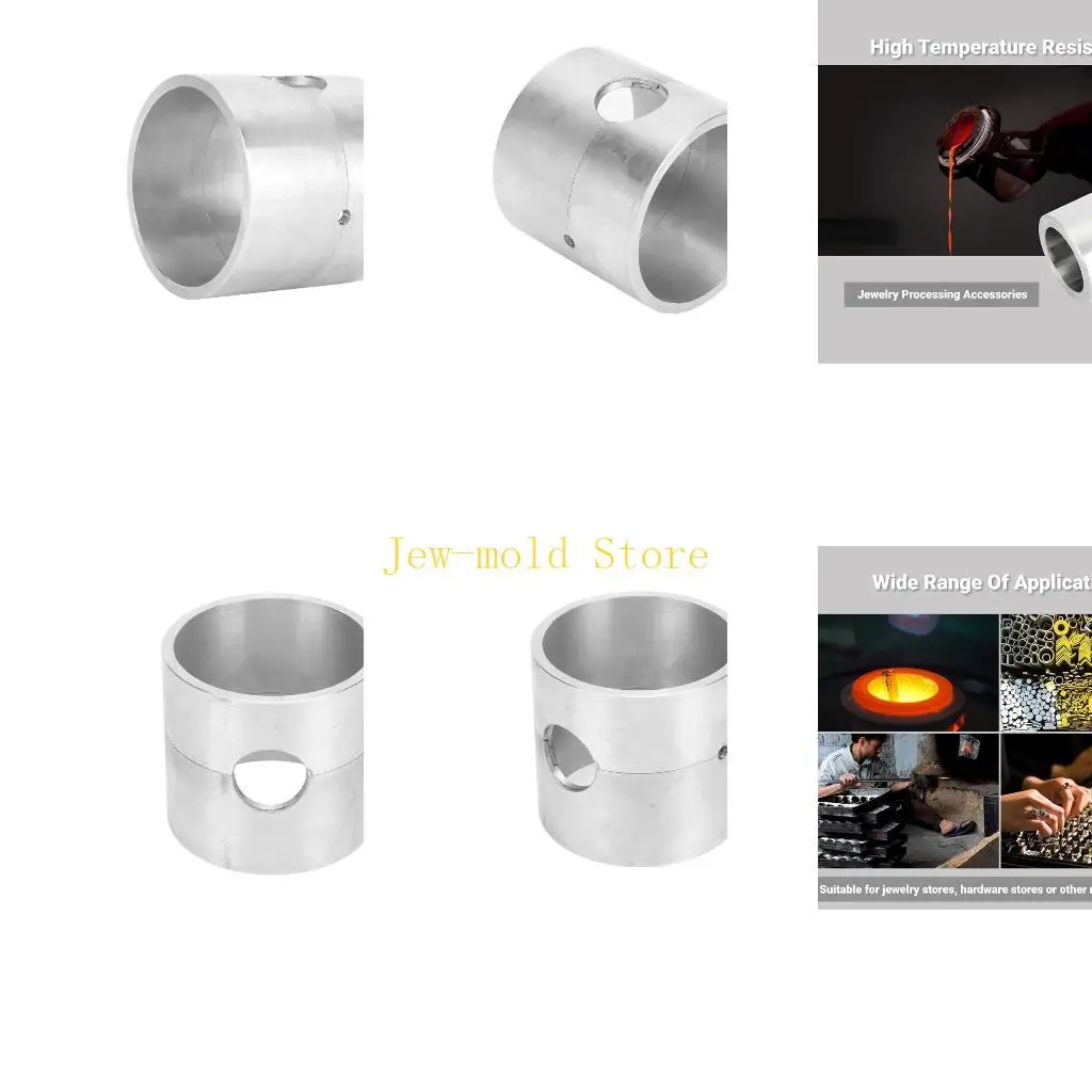 

C71B Sturdy Aluminum Alloy Cylinder Jewelry Casting Mold for Metalwork and Repairs Easy to Use Jewelry Accessory
