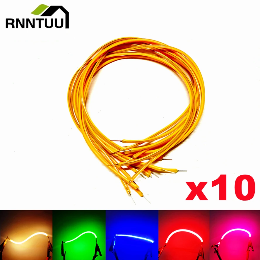 

10PCS 3V COB LED Flexible Ultra Slim Filament Spiral Bulb Filament Retro Edison Bulb Lamp Parts Diode Lighting Strip Decoration