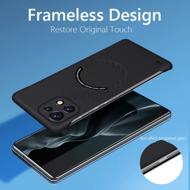 Frameless Magnetic For Magsafe Slim Case For Xiaomi Mi 11 Mi11 Pro Ultra Mi11Ultra Wireless Charging Hard Back Cover