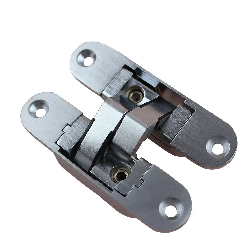 

RCH-09 2PCS Flush Wooden Door Adjustable 95*23 MM Hidden Cross Hinge Invisible Entry Door Concealed Hinges