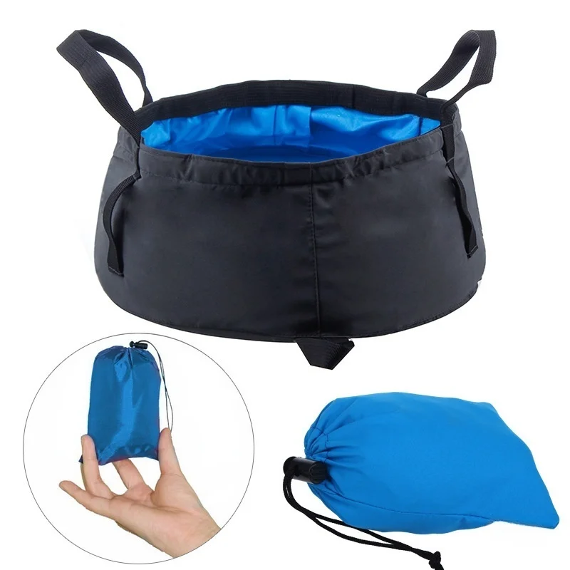 Outdoor-Camping ausrüstung 8,5 l tragbares klappbares Wasserbecken Fuß waschbecken Strand tragbare Wassersp eicher tasche Outdoor-Werkzeuge