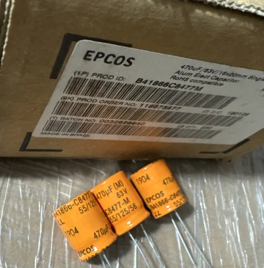 30pcs/lot Original EPCOS B41866C8477M 63V 470UF high temperature resistant 125 ℃ 16 * 20 electrolytic capacitor free shipping
