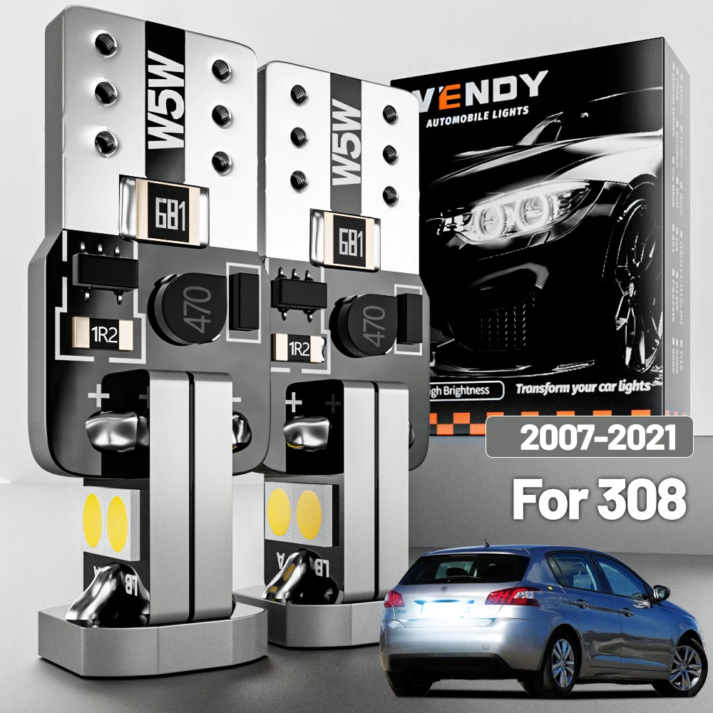 

2pcs LED License Plate Light For Peugeot 308 SW CC 1 2 2007-2021 2011 2012 2013 2014 2015 2016 2017 2018 2019 Canbus Accessories