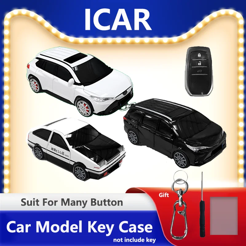 Auto Modell Schlüssel Fall für TOYOTA Sienna Hybrid Fahrzeuge Alphard PREVIA Voxy 2021 2022 FRONTLANDER AE86 Auto Schlüssel Fall Abdeckung Fob Tasche