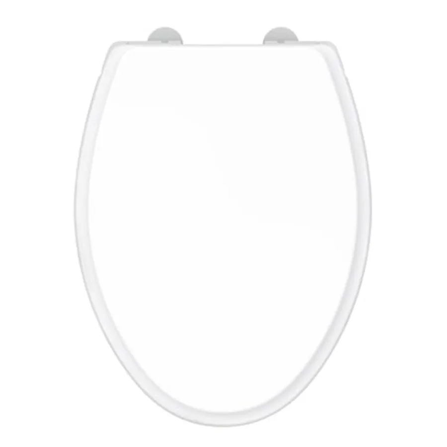 

Soft-Close Elongated Toilet Seat with Two Button Quick-Release, Top-Mount Installation, Non-Slip Bumpers, and Cover, Heavy-Duty