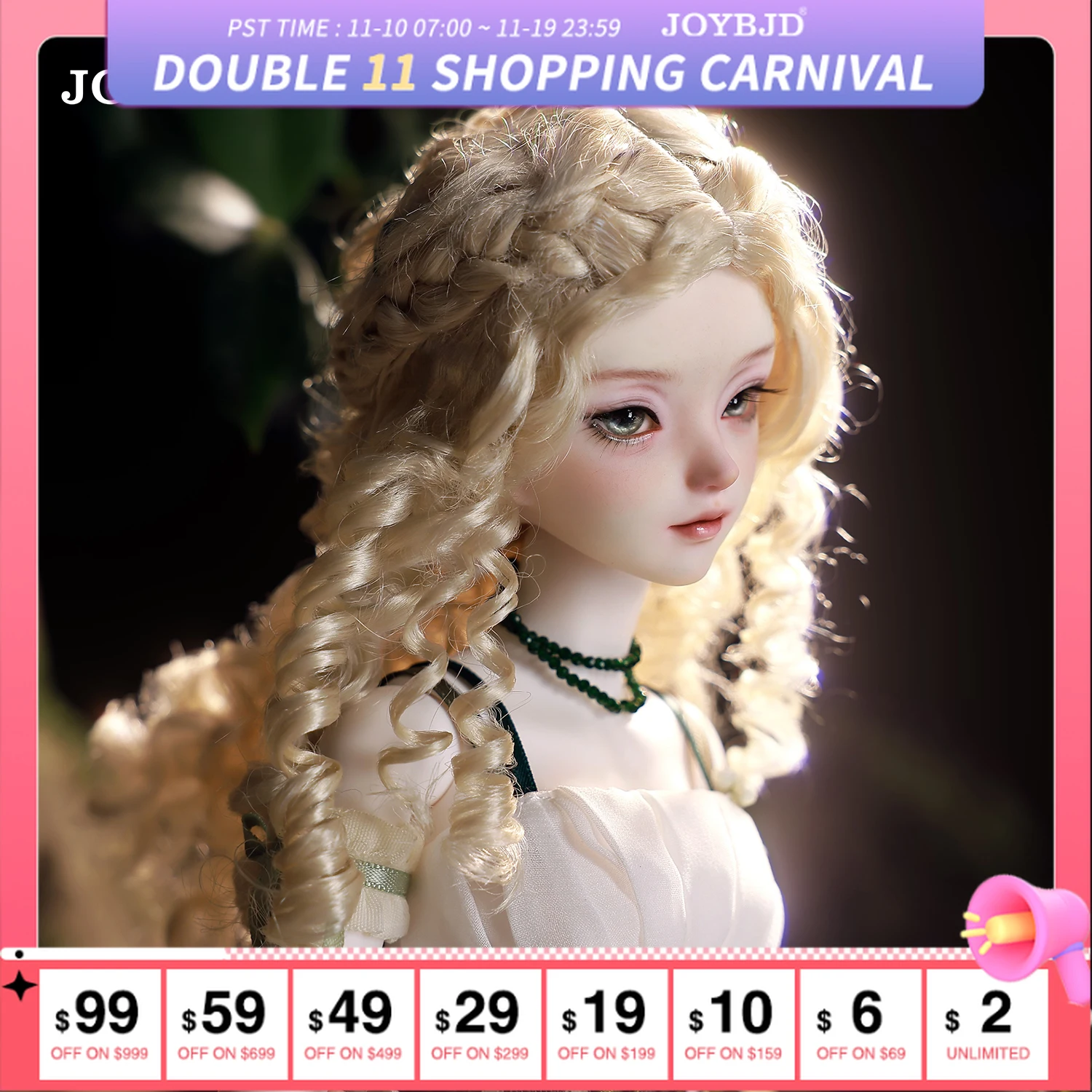 

JOYBJD 1/4 Shimmer Fullset B BJD - Oil Painting Fairy Tale Doll Wild White Roses | Outfit & Poseable Dolls