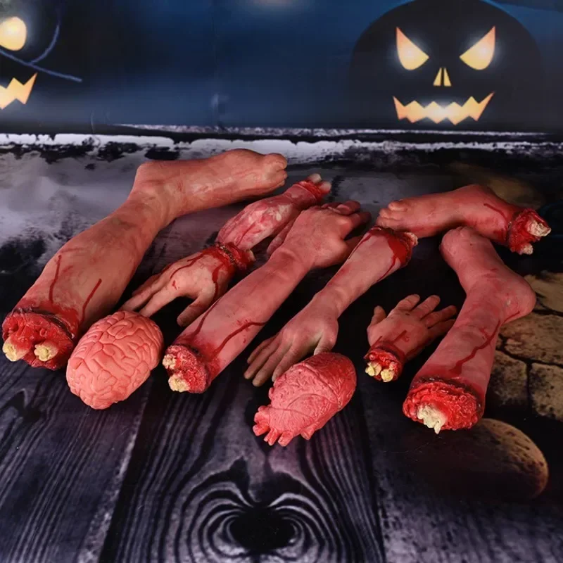 1-5PCS Halloween Simulation  Fake Human Limbs Ornaments Horror Props for Haunted House Party Scary Props Halloween Decoration