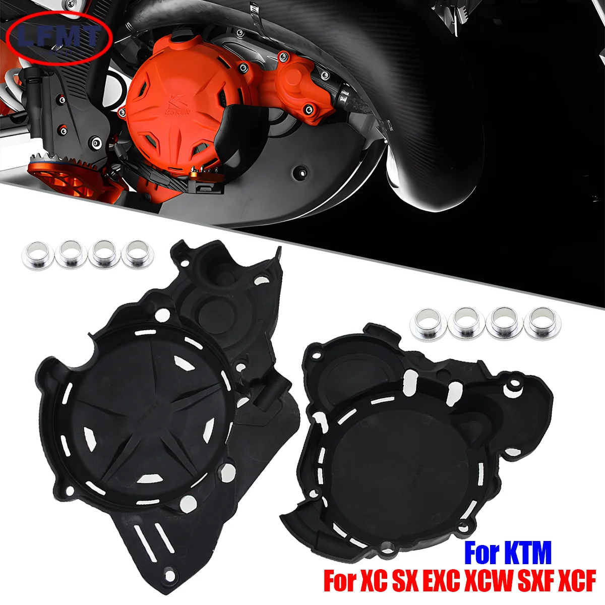 Dirt Bike Motocross Clutch Guard Engine Cover Protector 2024 New For KTM Husqvarna TE250 TE300 250EXC 300EXC 250 300 EXC XCW XCW