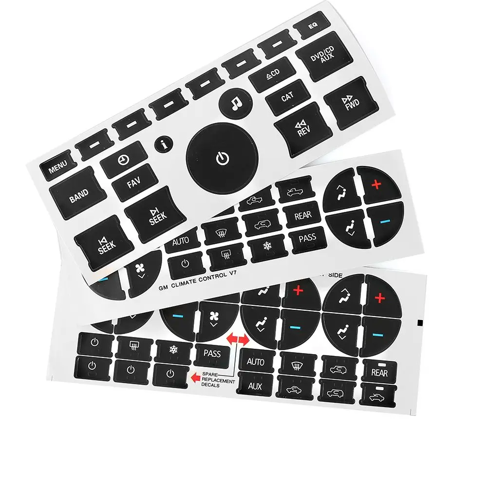 Installation Button Parts Car Interior Stickers Control Button Decal Climate Control Replacement Button Repair Decoration