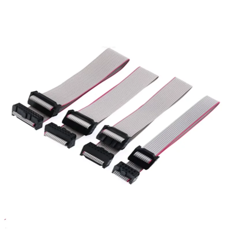 1/2pcs 2.54mm Pitch 6/8/10/12/14/16/18/20/24/26/30/34/40/50 Pin Gray Flat Ribbon Data Cable Connector For Dc3 Idc Box Header