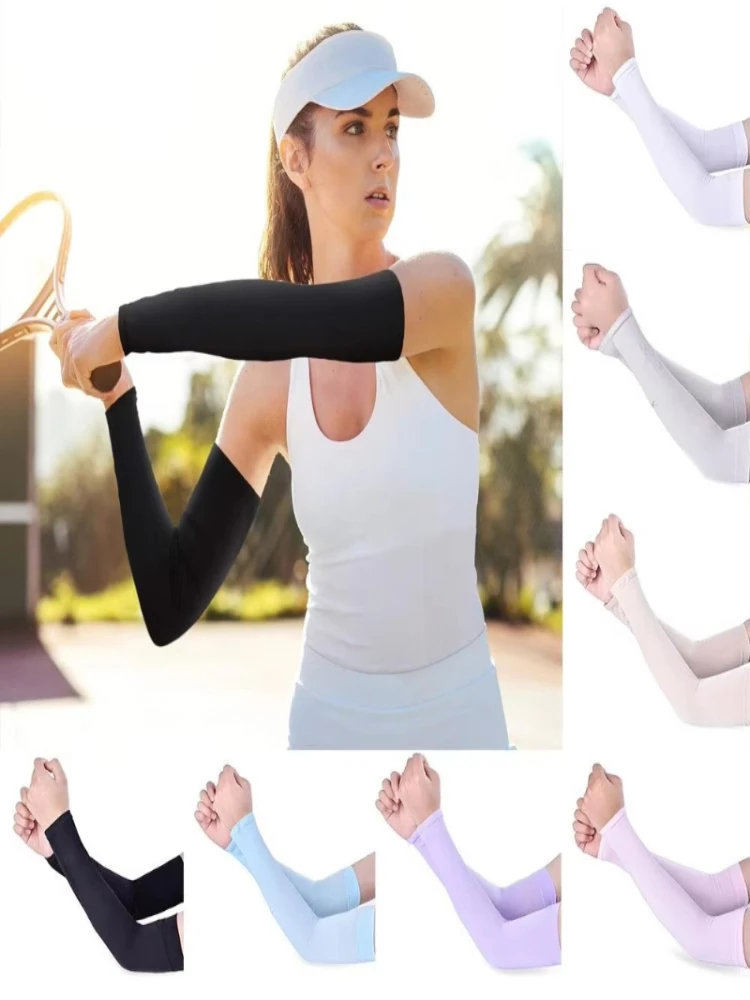 AliExpress NONE 1-4Pairs Arm Sleeves Warmers Outdoor Sports Sleeve Sun UV Protection Hand Cover Cooling Warmer Running Fishing Cycling Arm Cover