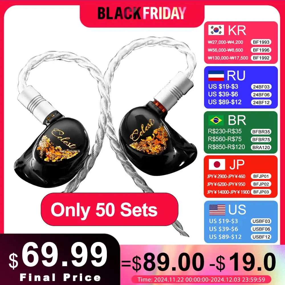 Kinera-Fone de ouvido Celest Beast, Celest, Mais 1BA, 1SPD, 1BC™Wired Bone Condução In-Ear monitores, driver híbrido, IEMs, 0,78, cabo 2Pin